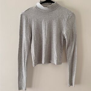 American Eagle Outfitters Gray Long Sleeve Top
